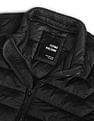 Flying Machine High Neck Solid Quilted Jacket