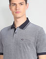 Arrow Sports Patterned Collar Cotton Polo Shirt