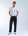 Flying Machine Vertical Striped Digitopia Polo Shirt
