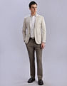 Tommy Hilfiger Self-Design Regular-Fit Viscose Single Breasted Blazer