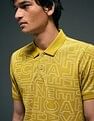 Flying Machine All Over Printed Regular Fit Polo Shirt
