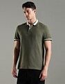 Tommy Hilfiger Printed Regular Fit Cotton Polo T-Shirt
