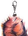 Aeropostale Fuzzy Pom Pom Keychain