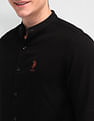U.S. Polo Assn. Denim Co. Mandarin Collar Knitted Shirt
