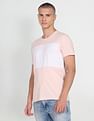 Flying Machine Colour Block Cotton T-shirt