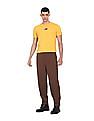 Tommy Hilfiger Men Yellow Vinyl Logo Print Solid T-Shirt