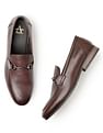 Arrow Textured Copland Leather Slip On Shoes