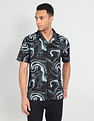 Flying Machine Cuban Collar Viscose Shirt