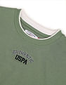 U.S. Polo Assn. Women Tipped Crew Neck Solid Sweatshirt