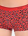 Calvin Klein Underwear Men Red CK One Allover Leopard Print Stretch Trunks