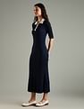 Tommy Hilfiger Viscose Polo Collar T-Shirt Dress