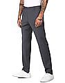 Tommy Hilfiger Men Grey Slim Fit Solid Casual Trousers