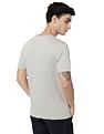 AD by Arvind Crew Neck Solid Cotton T-Shirt