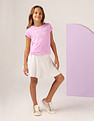 U.S. Polo Assn. Kids Girls Glitter Regular Fit T-Shirt