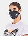 U.S. Polo Assn. Unisex Adults Navy Triple Layer Anti Bacterial Reusable Outdoor Face Masks - Pack Of 3