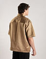 Calvin Klein Jeans Solid Regular Fit Satin Woven Shirt