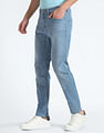 Flying Machine Slash Slim Tapered Mid Rise Jeans