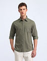 Flying Machine Slim Fit Solid Cotton Shirt