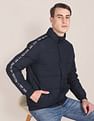 U.S. Polo Assn. High Neck Brand Print Quilted Jacket