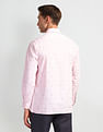 Arrow Cutaway Collar Geometric Print Shirt