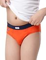 USPA Innerwear Boys Solid Cotton Spandex IKBA Briefs - Pack Of 3