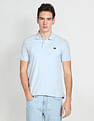 Flying Machine Pattern Knit Cotton Polo Shirt