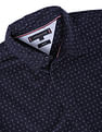 Tommy Hilfiger Men Navy Paisley Print Corduroy Cotton Casual Shirt