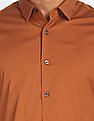 Calvin Klein Men Rust Slim Fit Solid Casual Shirt