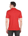 AD by Arvind Cotton Geometrical Print Polo Shirt