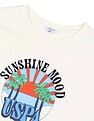 U.S. Polo Assn. Women Boyfriend Fit Tropical Printed T-Shirt
