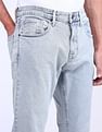Flying Machine Slash Slim Tapered Bleached Jeans