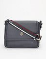 Tommy Hilfiger Solid Blue Pu Sling Bag