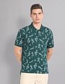 AD by Arvind Real Deal Tropical Print Polo Shirt