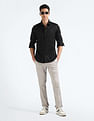 Flying Machine Sateen Cotton Slim Fit Shirt