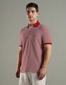 Tommy Hilfiger Striped Regular Fit Cotton Polo T-Shirt