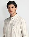 Arrow Sports Vertical Stripe Oxford Shirt