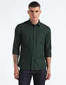 Flying Machine Solid Cotton Shirt