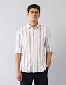 U.S. Polo Assn. Denim Co. Vertical Striped Dobby Regular Fit Shirt