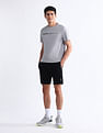 USPA Active Brand Embossed Slim Fit T-Shirt