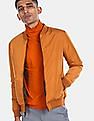 Flying Machine Stand Collar Zip Up Reversible Bomber Jacket