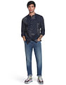 Flying Machine Slash Slim Tapered Fit Stone Wash Jeans