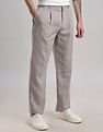 Calvin Klein Jeans Slim-Fit Solid Mid Rise Trousers