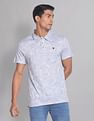 AD by Arvind Floral Print COOL-IT Real Deal Polo Shirt