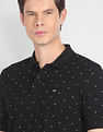 Arrow Sports Compact Cotton Logo Print Polo Shirt