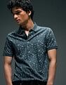 Flying Machine All Over Printed Regular Fit Polo Shirt