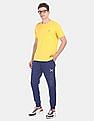 Flying Machine Men Blue Elasticized Drawstring Waist Printed Joggers