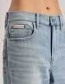 Calvin Klein Jeans Light-Wash Mid Rise Wide Leg Jeans
