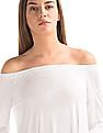 GAP Women White Drapey Off-Shoulder Modal Top