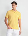 Arrow Sports Patterned Collar Pocket Polo Shirt