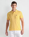 Arrow Sports Patterned Collar Pocket Polo Shirt